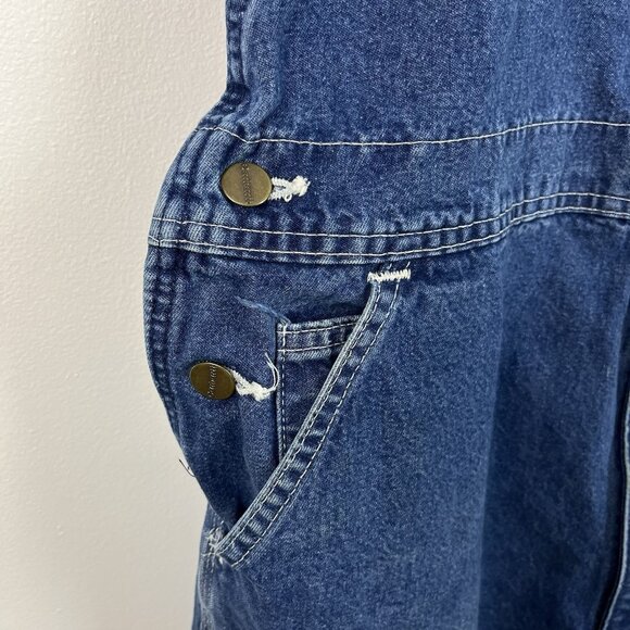 Vintage Carhartt Denim Overalls Men’s 40x32 R07 DST Jean Work Farmer Utility Bib - Picture 4 of 13